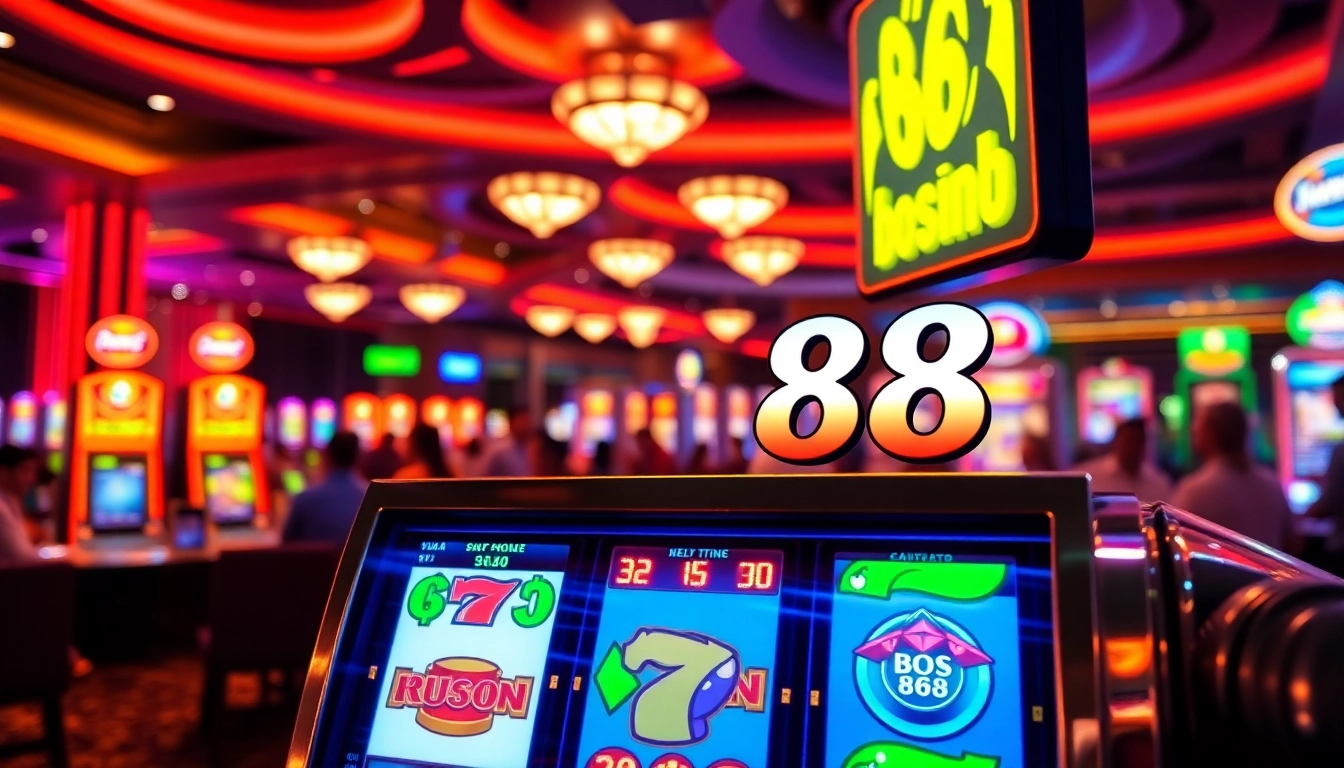 mainkan bos88 slot dengan tampilan mesin yang berwarna-warni dan menarik