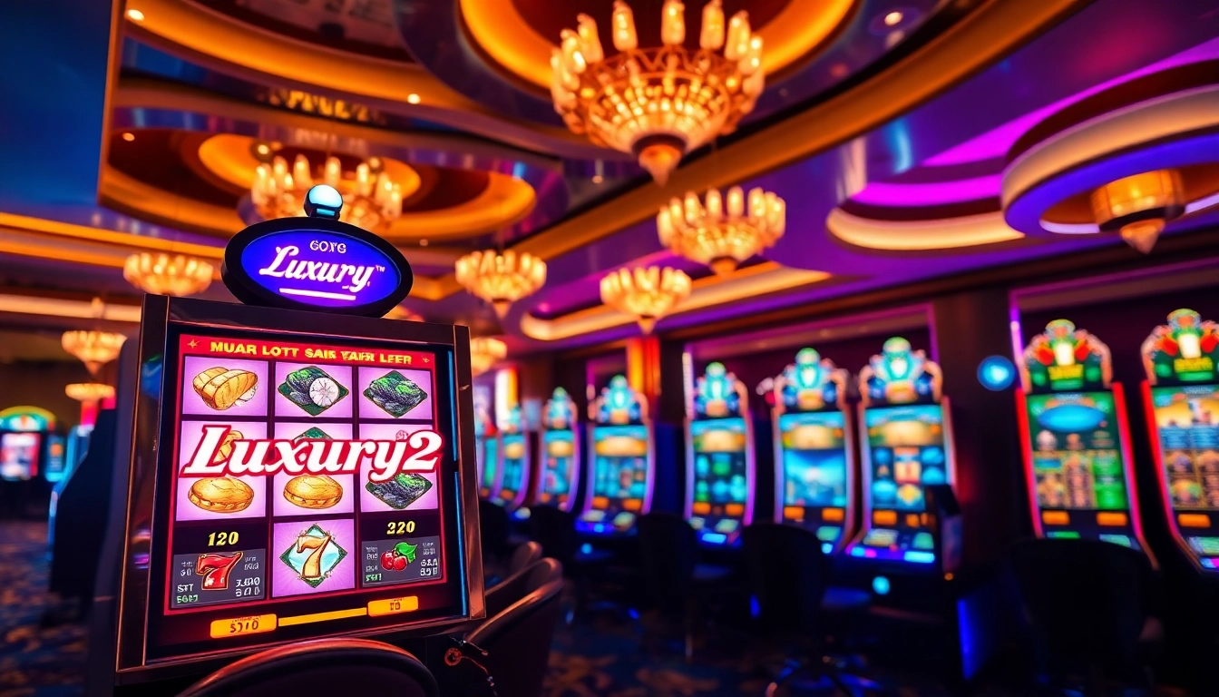 Gana en luxury12 con máquinas tragamonedas de lujo en un casino elegante.